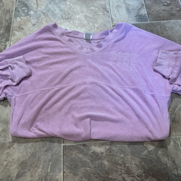 PINK Victoria's Secret Purple Oversized T-Shirt - Picture 1 of 2